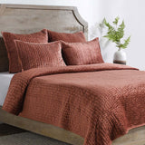 Bari Terracotta Velvet Quilt Collection by Classic Home at Eve Furniture