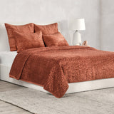 Bari Terracotta Velvet Quilt Collection by Classic Home at Eve Furniture