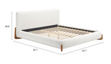 Baris Ivory King Bed by Zuomod at Eve Furniture