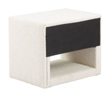 Baris Ivory Nightstand by Zuomod at Eve Furniture
