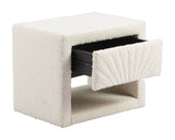 Baris Ivory Nightstand by Zuomod at Eve Furniture