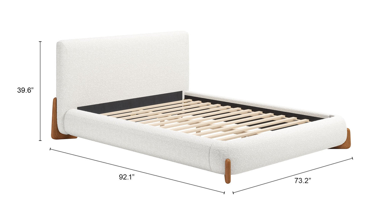 Baris Ivory Queen Bed by Zuomod at Eve Furniture