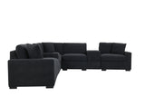 Barista Black 8-piece Performance Fabric Modular Sectional Set