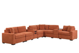 Barista Rust 8-piece Performance Fabric Modular Sectional Set by Happy Homes at Eve Furniture