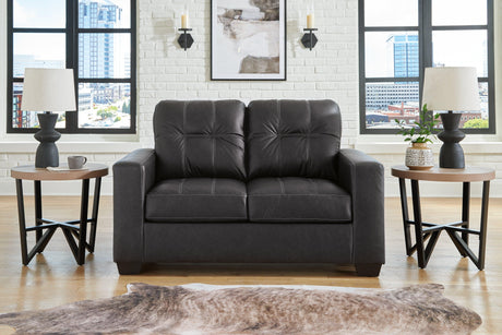 Barlin Mills Carbon Loveseat by Ashley at Eve Furniture