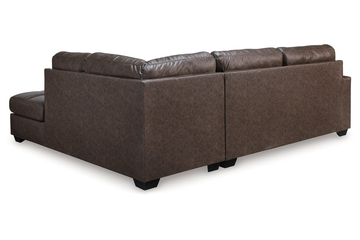 Barlin Mills Umber 2-Piece Right Arm Facing (RAF) Chaise Sectional by Ashley at Eve Furniture