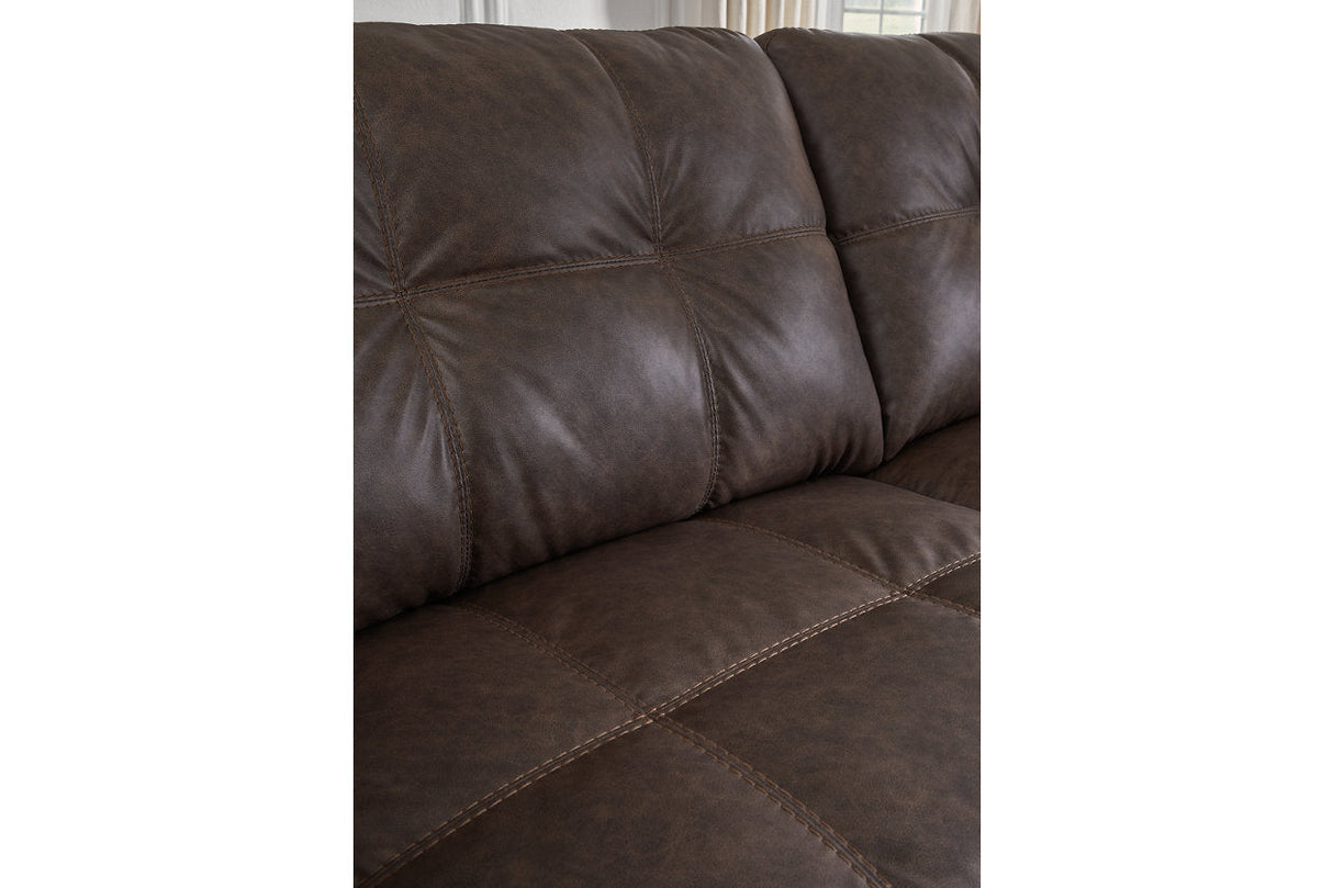 Barlin Mills Umber 2-Piece Right Arm Facing (RAF) Chaise Sectional by Ashley at Eve Furniture