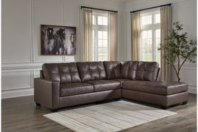 Barlin Mills Umber 2-Piece Right Arm Facing (RAF) Chaise Sectional by Ashley at Eve Furniture