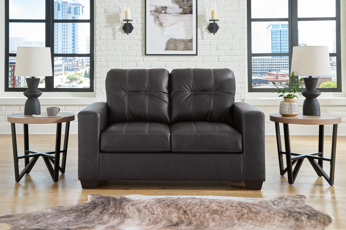 Barlin Mills Carbon Loveseat by Ashley at Eve Furniture