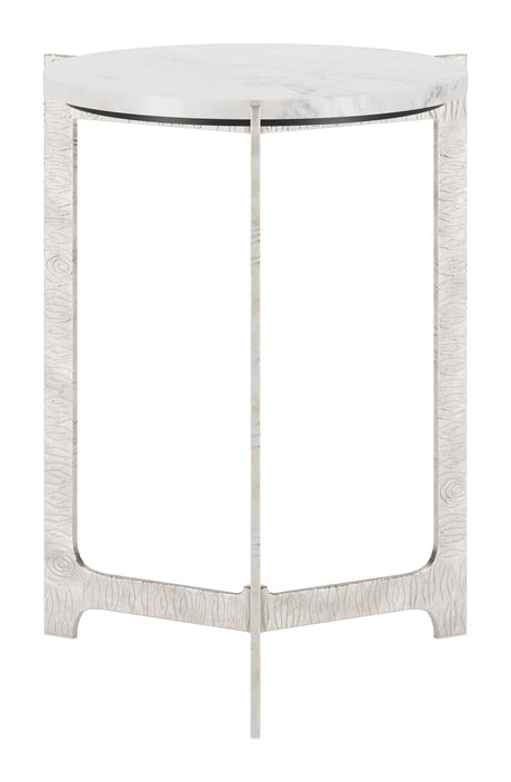 Barmas White & Silver Side Table by Zuomod at Eve Furniture