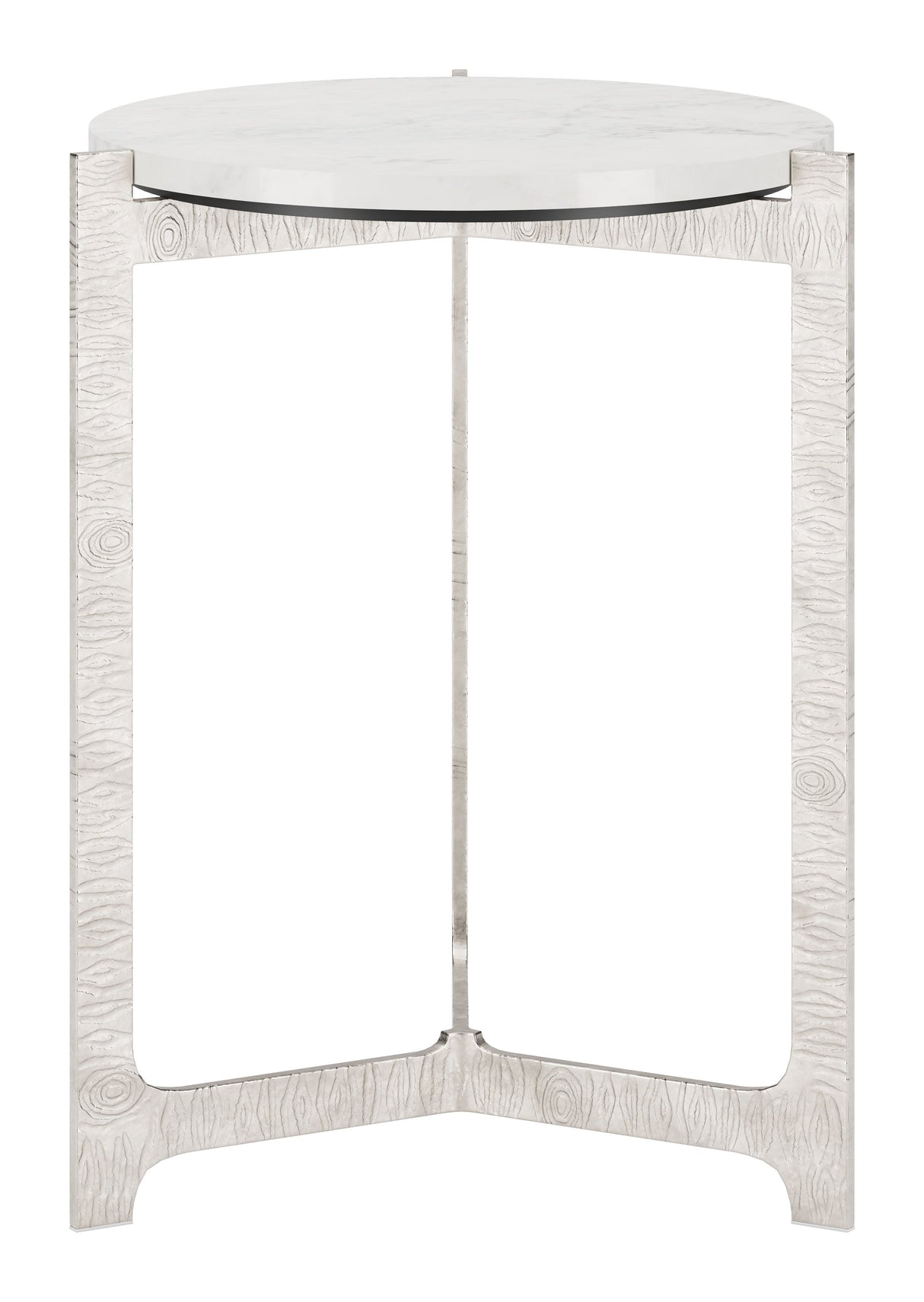Barmas White & Silver Side Table by Zuomod at Eve Furniture