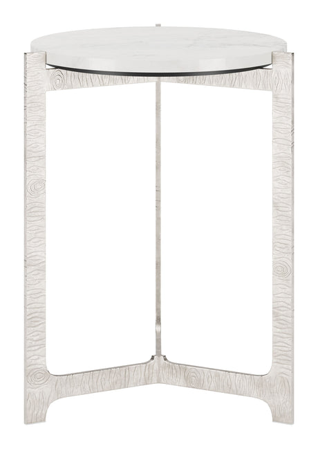 Barmas White & Silver Side Table by Zuomod at Eve Furniture