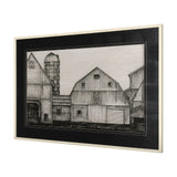 Barn Buildings I by CV a Hand Embellished Textured Framed Art Print Matted under Glass by Mercana at Eve Furniture