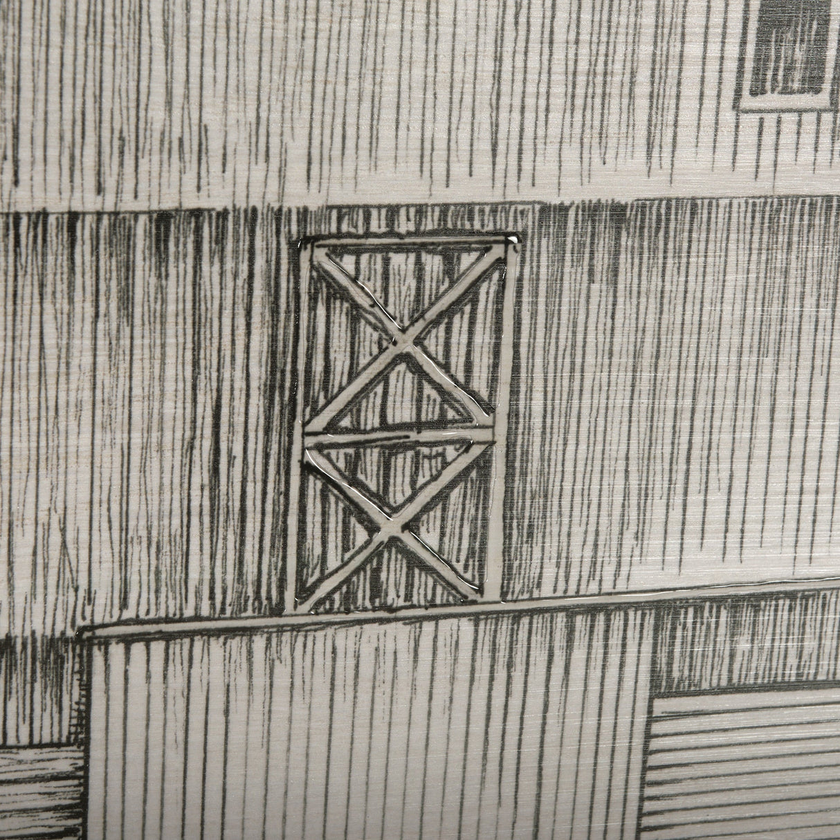 Barn Buildings I by CV a Hand Embellished Textured Framed Art Print Matted under Glass by Mercana at Eve Furniture