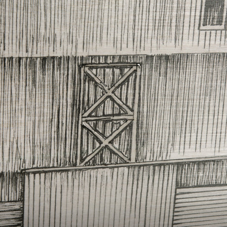 Barn Buildings I by CV a Hand Embellished Textured Framed Art Print Matted under Glass by Mercana at Eve Furniture