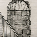Barn Buildings I by CV a Hand Embellished Textured Framed Art Print Matted under Glass by Mercana at Eve Furniture