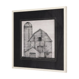 Barn Buildings I by Mercana Studio a Hand Embellished Textured Framed Art Print Matted under Glass by Mercana at Eve Furniture
