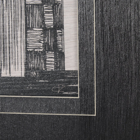 Barn Buildings I by Mercana Studio a Hand Embellished Textured Framed Art Print Matted under Glass by Mercana at Eve Furniture