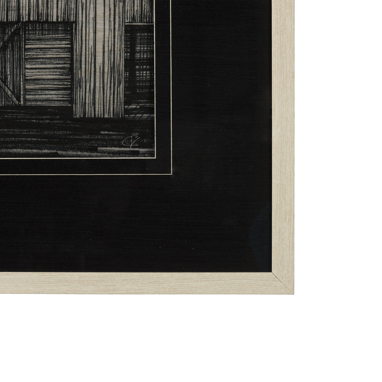 Barn Buildings II by CV a Hand Embellished Textured Framed Art Print Matted under Glass by Mercana at Eve Furniture