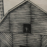 Barn Buildings II by CV a Hand Embellished Textured Framed Art Print Matted under Glass by Mercana at Eve Furniture