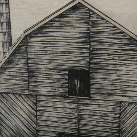 Barn Buildings II by CV a Hand Embellished Textured Framed Art Print Matted under Glass by Mercana at Eve Furniture