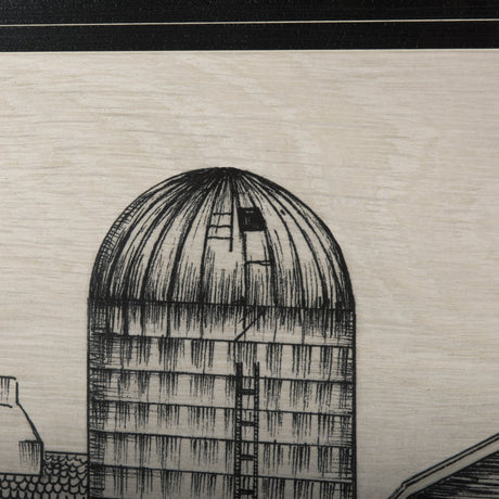 Barn Buildings II by CV a Hand Embellished Textured Framed Art Print Matted under Glass by Mercana at Eve Furniture