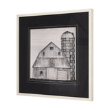 Barn Buildings II by Mercana Studio a Hand Embellished Textured Framed Art Print Matted under Glass by Mercana at Eve Furniture