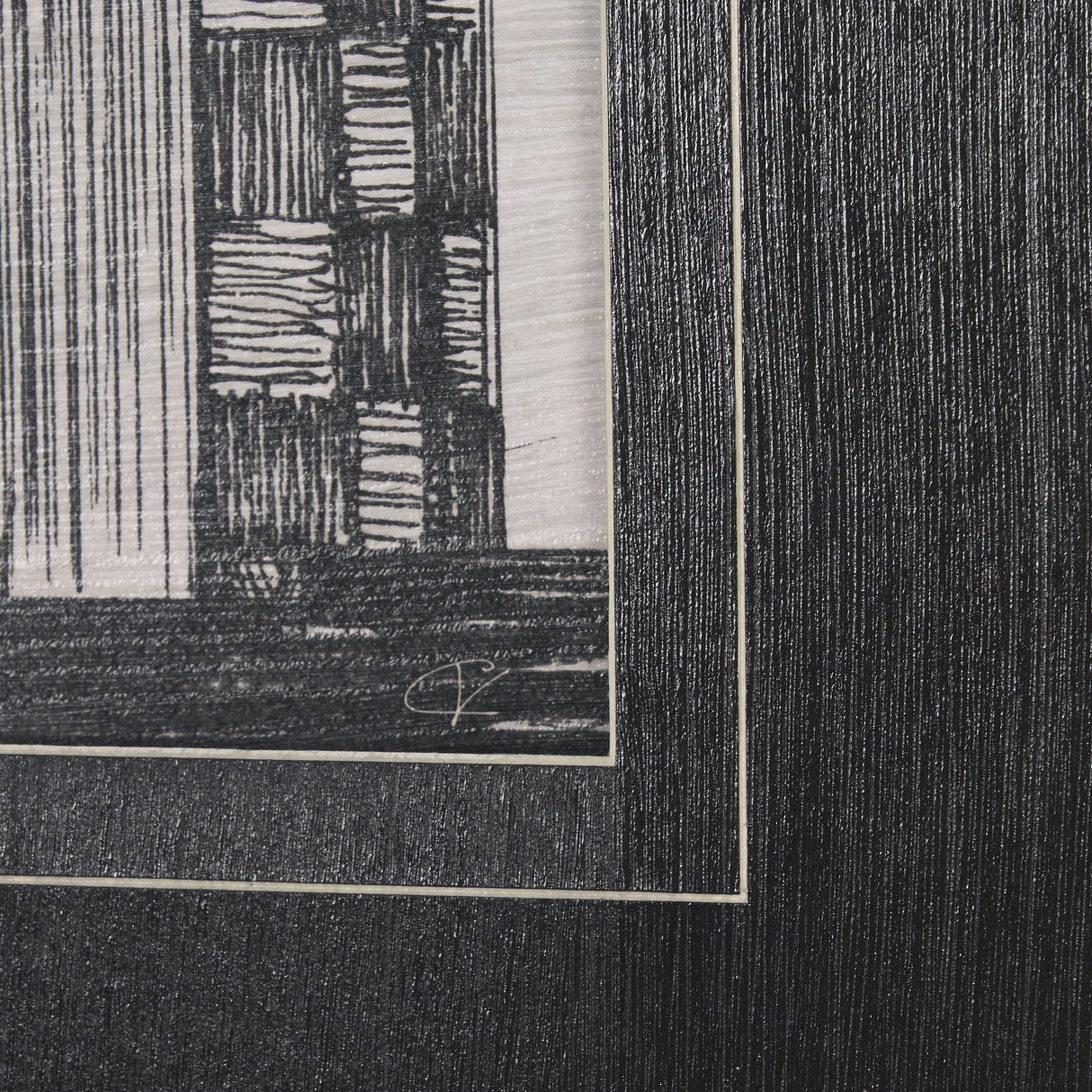 Barn Buildings II by Mercana Studio a Hand Embellished Textured Framed Art Print Matted under Glass by Mercana at Eve Furniture