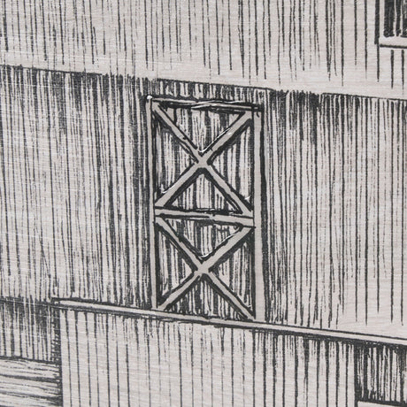 Barn Buildings II by Mercana Studio a Hand Embellished Textured Framed Art Print Matted under Glass by Mercana at Eve Furniture