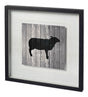 BARN SHEEP by TANDI VENTER a Hand Embellished Textured Framed Art Print Matted under Glass by Mercana at Eve Furniture