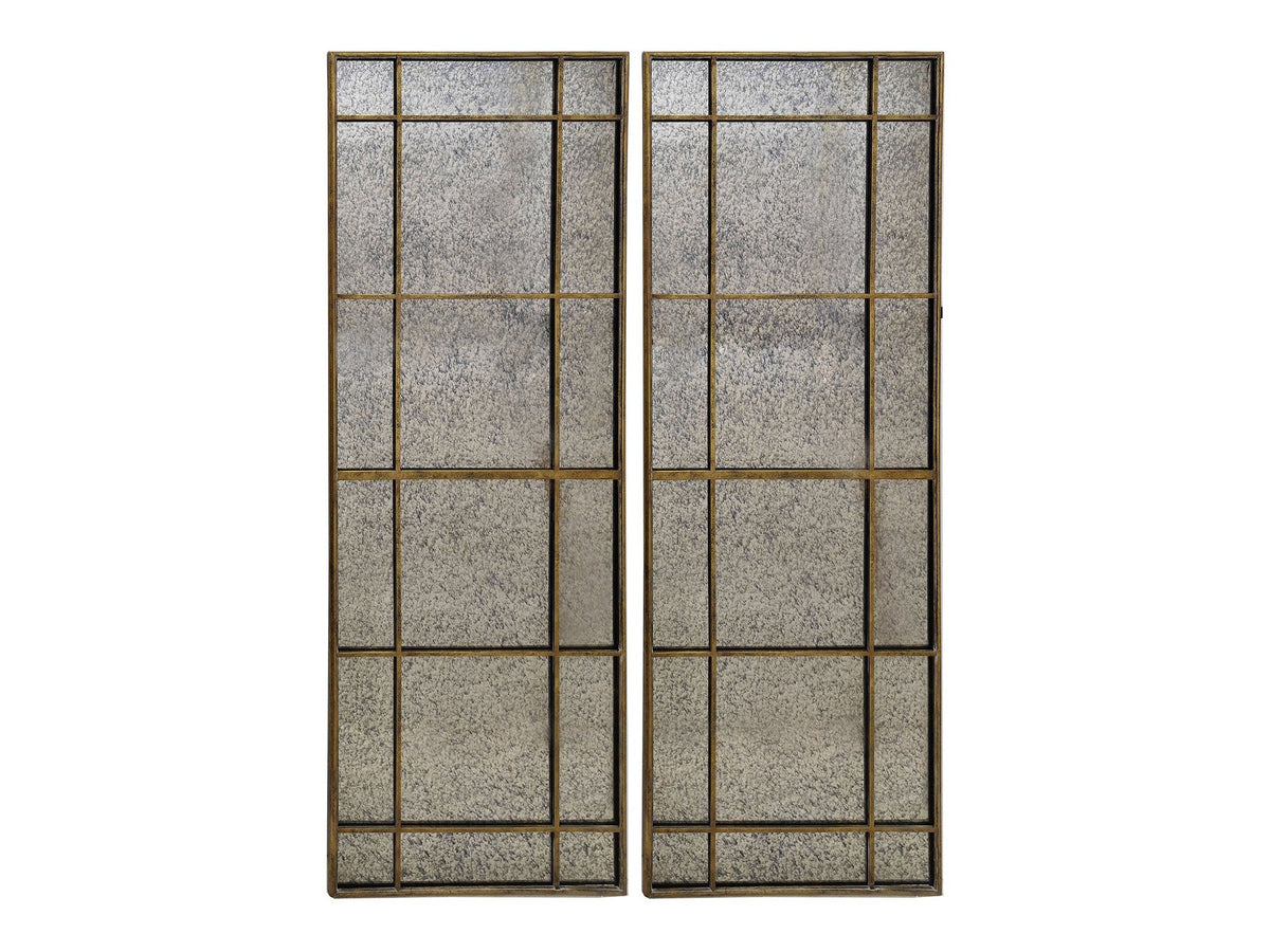 Barnes Antique Gold Wall Mirror by Crestview at Eve Furniture