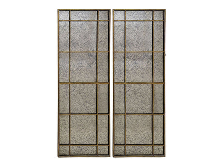Barnes Antique Gold Wall Mirror by Crestview at Eve Furniture
