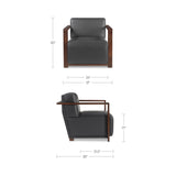 Barnes Black Accent Chair by Moe's Home at Eve Furniture