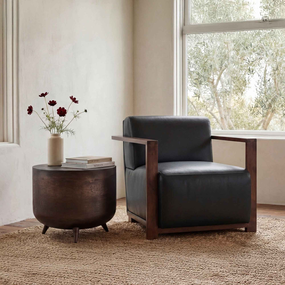 Barnes Black Accent Chair by Moe's Home at Eve Furniture