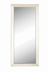 Barnett Silver Rectangular Floor Mirror by Coaster at Eve Furniture