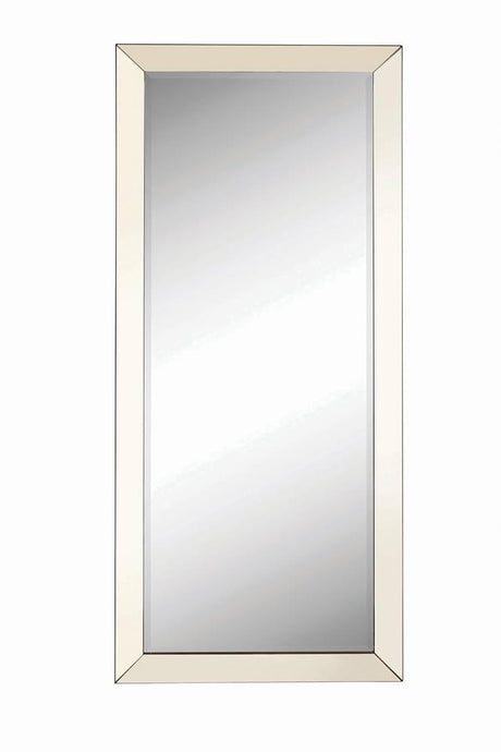 Barnett Silver Rectangular Floor Mirror by Coaster at Eve Furniture