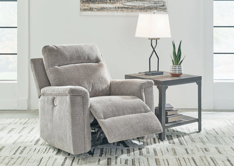 Barnsana Ash Power Recliner by Ashley at Eve Furniture