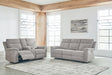 Barnsana Ash Power Reclining Sofa and Loveseat by Ashley at Eve Furniture