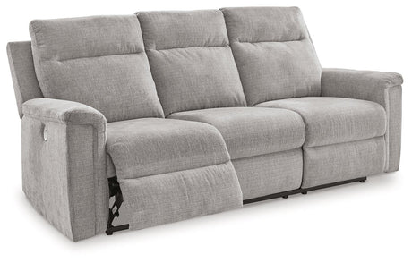 Barnsana Ash Power Reclining Sofa by Ashley at Eve Furniture