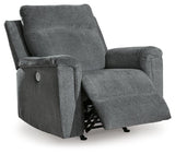 Barnsana Gravel Power Recliner by Ashley at Eve Furniture