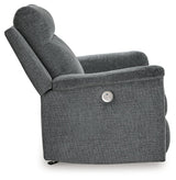 Barnsana Gravel Power Recliner by Ashley at Eve Furniture