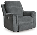 Barnsana Gravel Power Recliner by Ashley at Eve Furniture