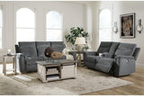 Barnsana Gravel Power Reclining Sofa and Loveseat by Ashley at Eve Furniture