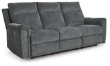 Barnsana Gravel Power Reclining Sofa by Ashley at Eve Furniture