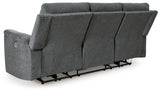 Barnsana Gravel Power Reclining Sofa by Ashley at Eve Furniture