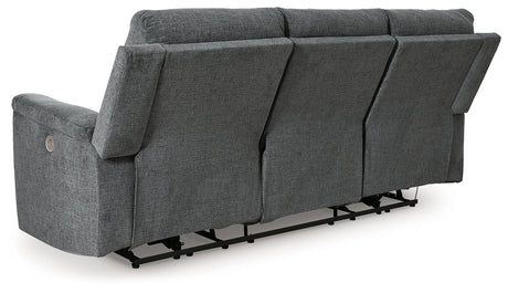 Barnsana Gravel Power Reclining Sofa by Ashley at Eve Furniture