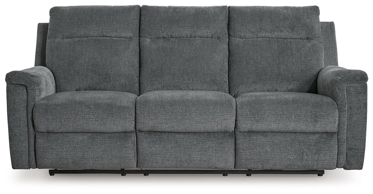 Barnsana Gravel Power Reclining Sofa by Ashley at Eve Furniture