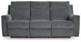 Barnsana Gravel Power Reclining Sofa by Ashley at Eve Furniture