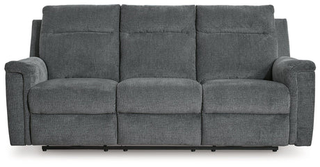 Barnsana Gravel Power Reclining Sofa by Ashley at Eve Furniture