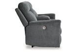 Barnsana Gravel Power Reclining Sofa, Loveseat and Recliner by Ashley at Eve Furniture